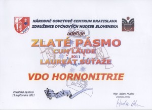 Diplom Laureá súťaže 2011