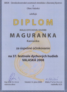 Diplom Valaská 2008